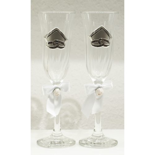 VALENTI - Ezüstözött dekor pohár