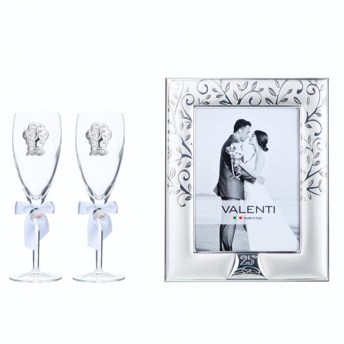 Valenti - Ezüstözött képkeret pohár szett  13 x 18 cm