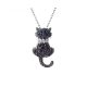 Fekete macska Medál + lánc