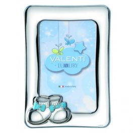 VALENTI - Ezüstözött gyermek képkeret 9 x 13 cm