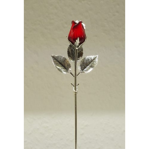 Ezüst - rózsa - piros - 17cm