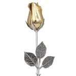 Ezüst rózsa - aranyozott 47 cm.