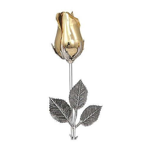 Ezüst rózsa - aranyozott 47 cm.