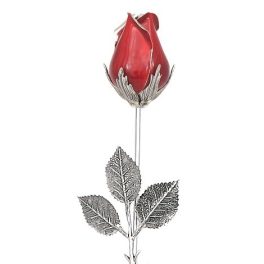 Ezüst rózsa - piros 47 cm