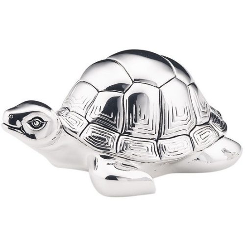 Valenti ezüstözött dekor-teknős 