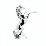 Valenti ezüstözött dekor - ló 